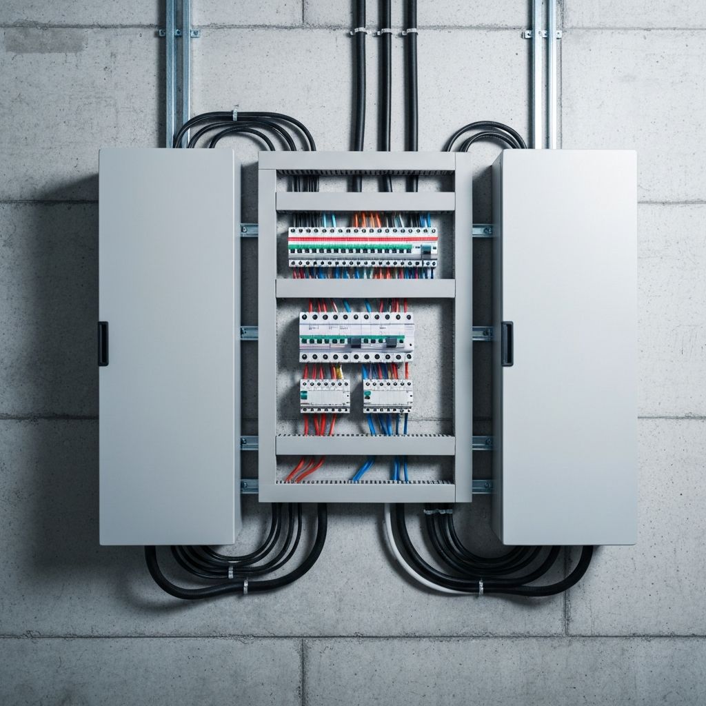 Professional electrical switchboard installation